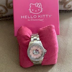 Hello Kitty Diamonique Halo Watch Sterling Silver